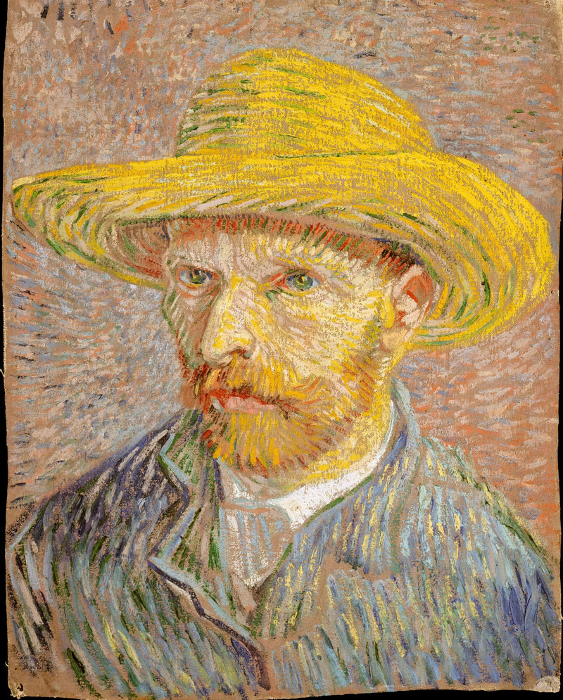 Selvportrett med stråhatt - Vincent van Gogh