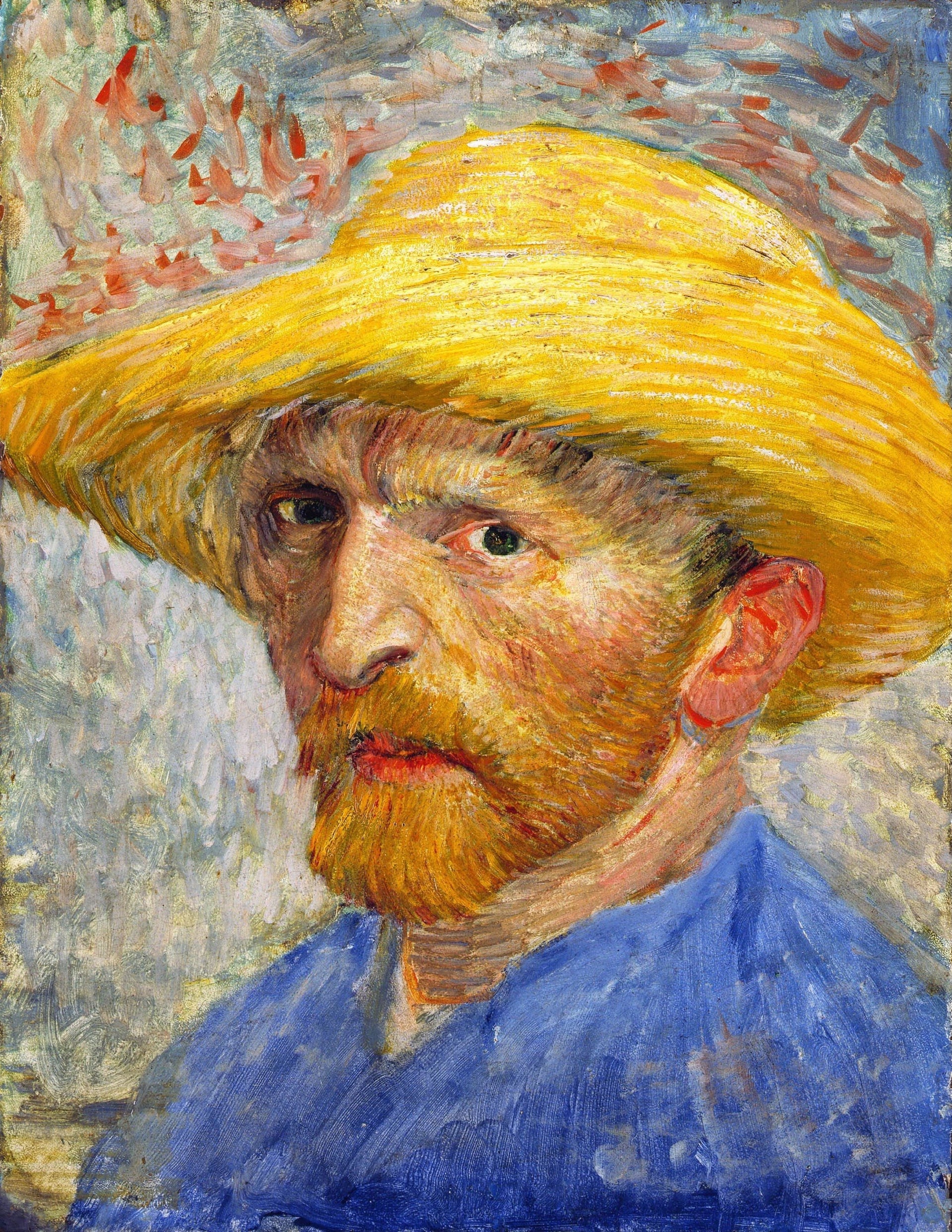 Autoportrait au chapeau de paille F526 de Vincent van Gogh, Detroit Institute of Arts