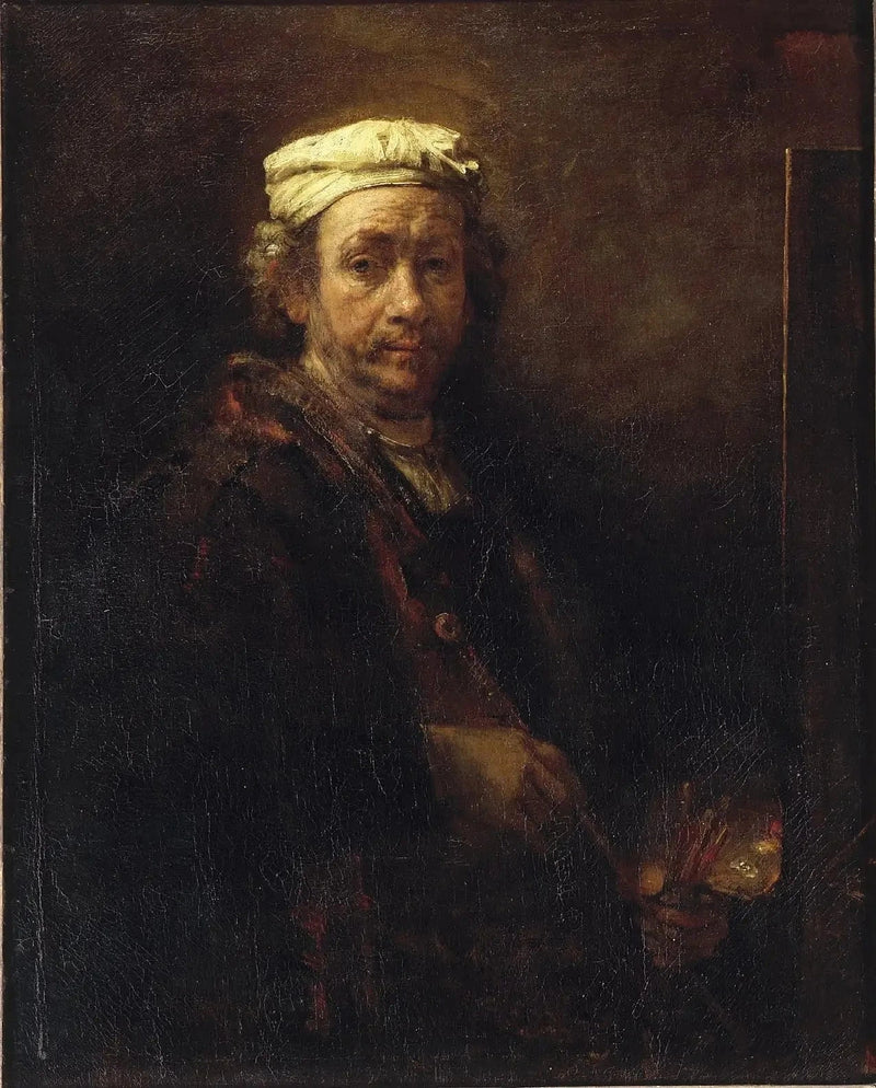 Selvportrett ved staffeli - Rembrandt