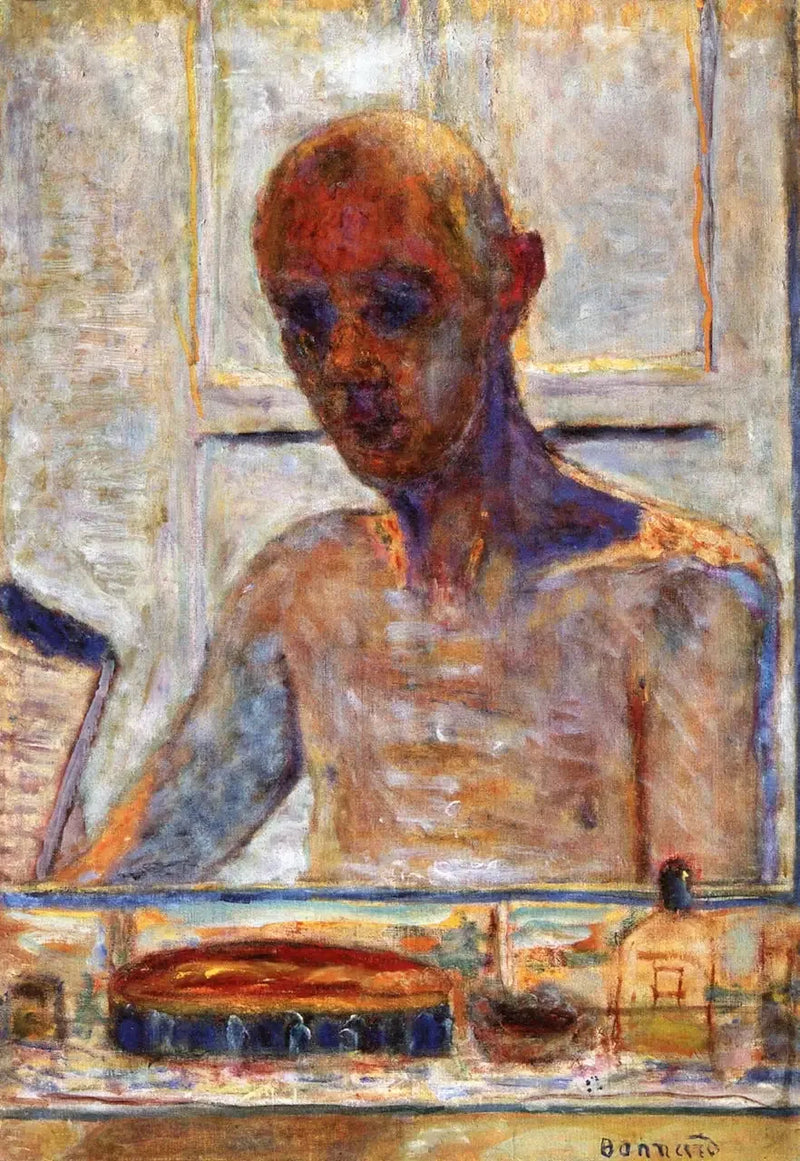 Selvportrett i speilet på toalettet - Pierre Bonnard