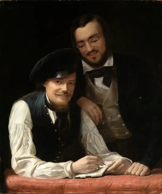 Selvportrett av kunstneren med sin bror - Franz Xaver Winterhalter

Source:
Autoportrait de l'artiste avec son frère - Franz Xaver Winterhalter