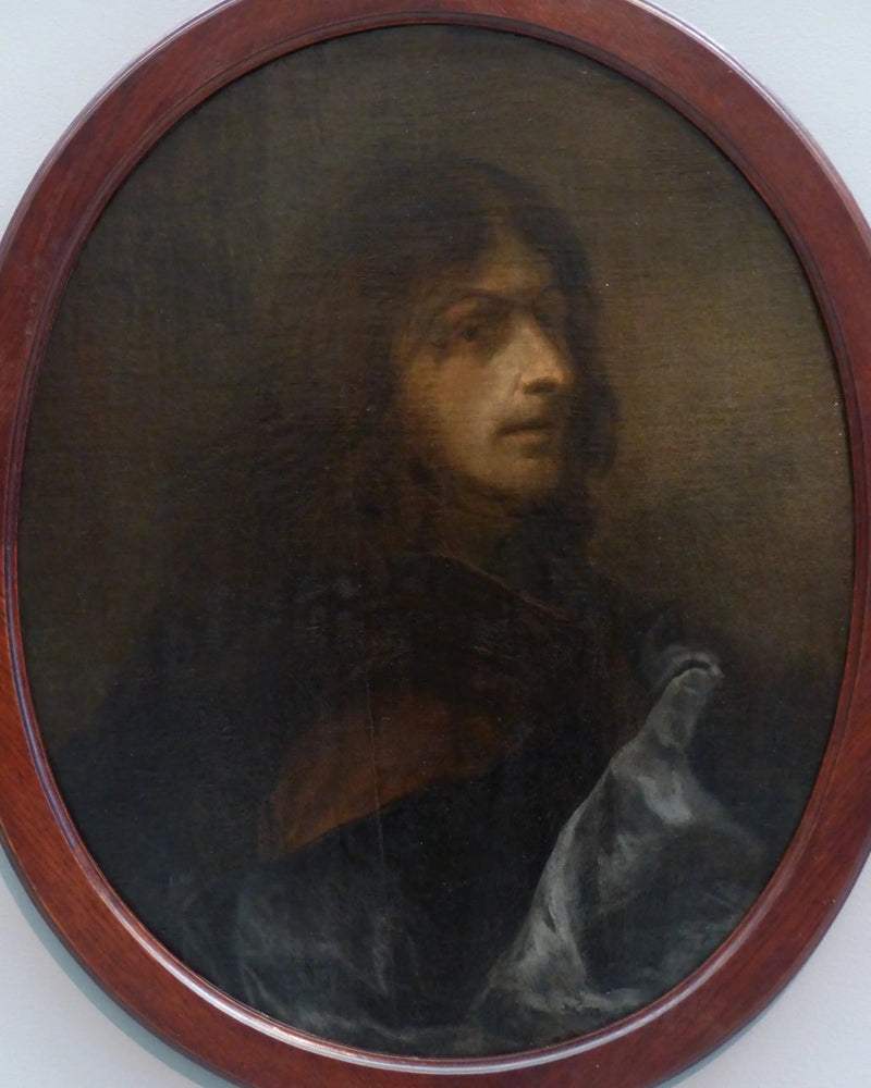 Selvportrett av Sébastien Bourdon - Hyacinthe Rigaud
