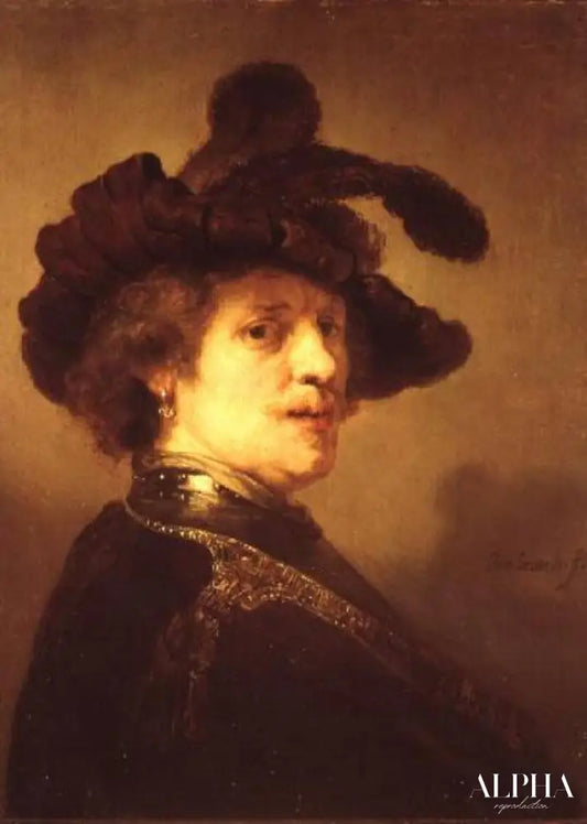 Autoportrait déguisé - Rembrandt van Rijn - Reproductions de tableaux et peintures haut de gamme