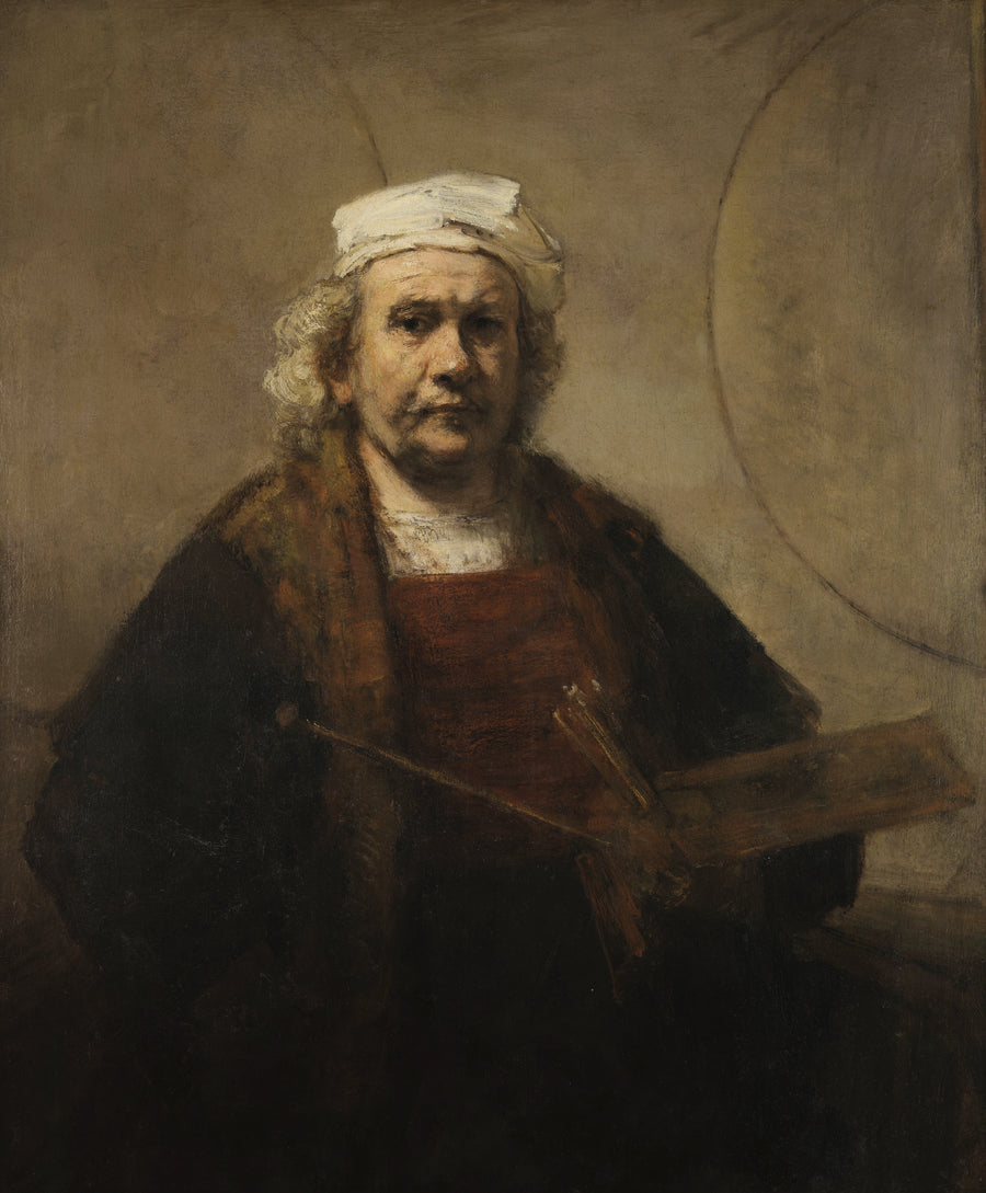 Selvportrett med to sirkler - Rembrandt