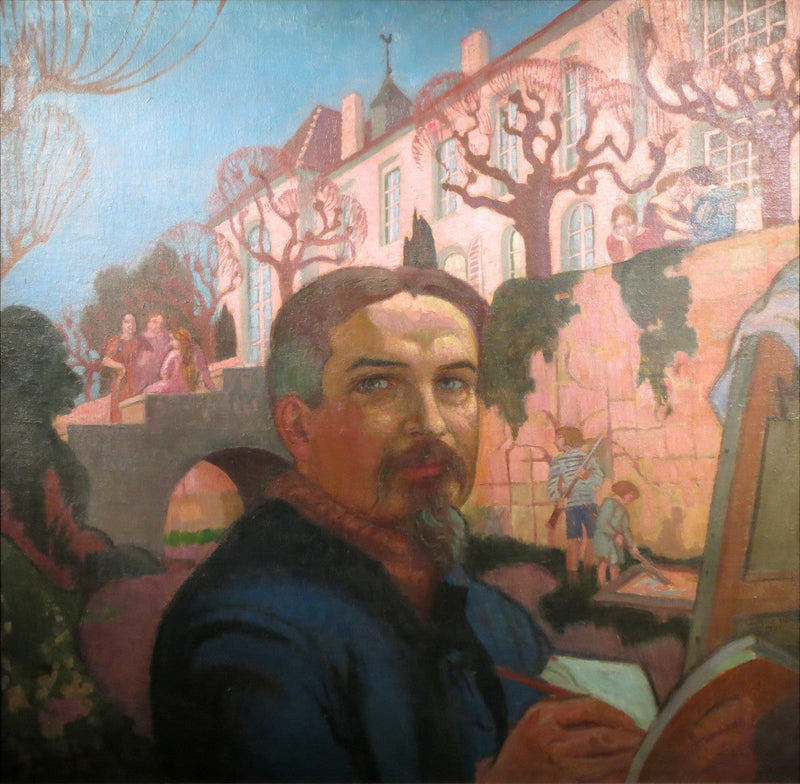 Selvportrett foran Prieuré - Maurice Denis