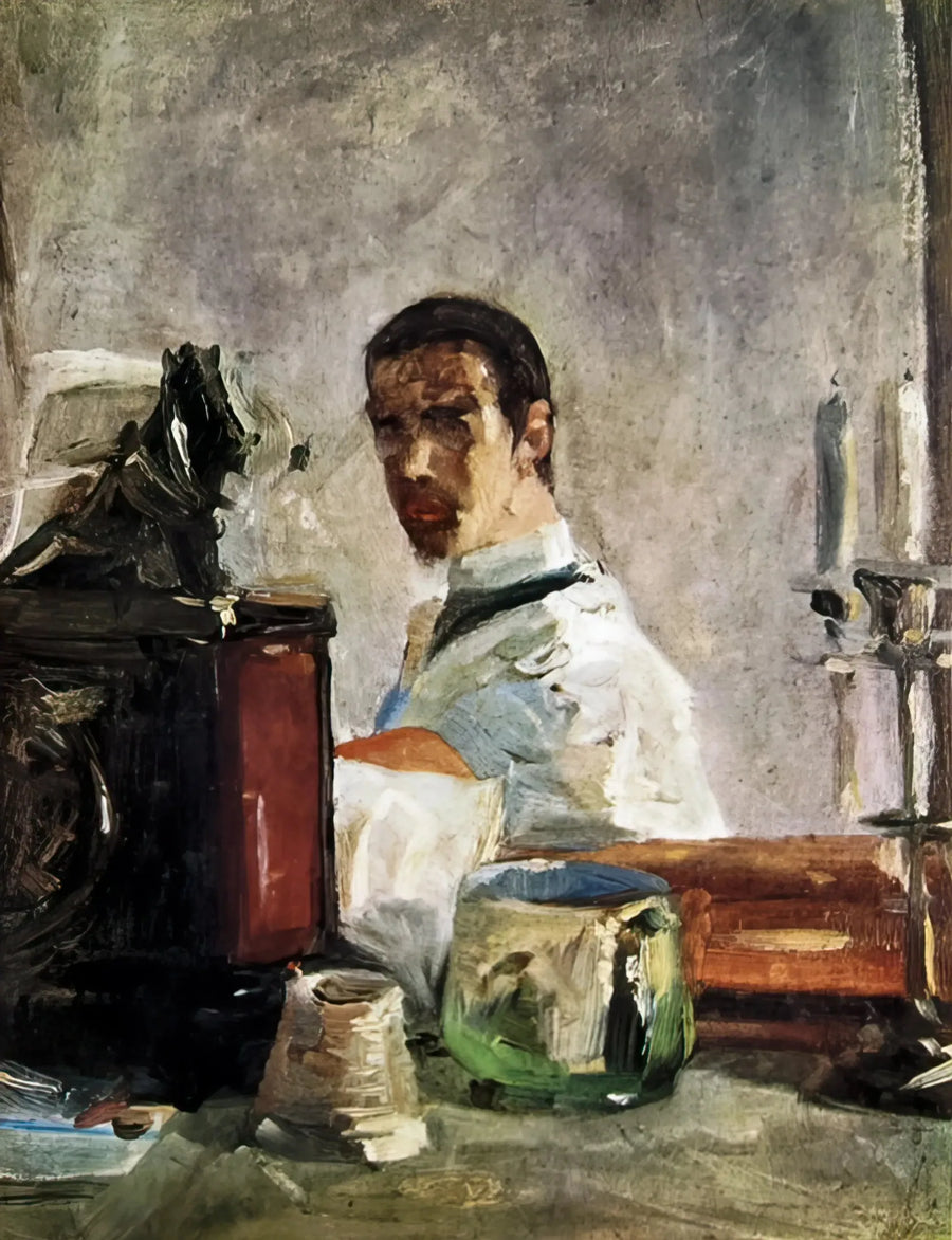 Selvportrett foran et speil - Henri de Toulouse-Lautrec