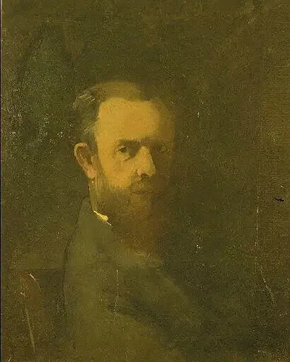 Selvportrett i brystbilde - Odilon Redon