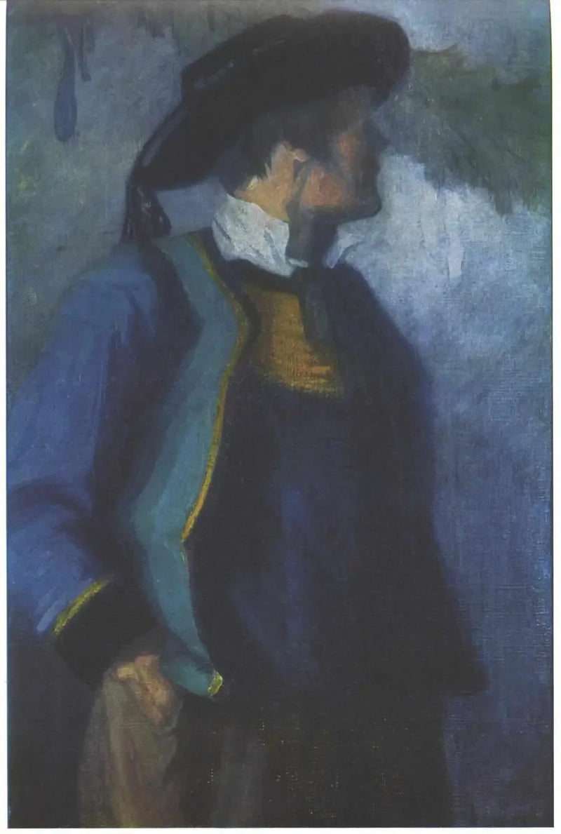 Selvportrett i bretonsk kostyme - Franz Marc