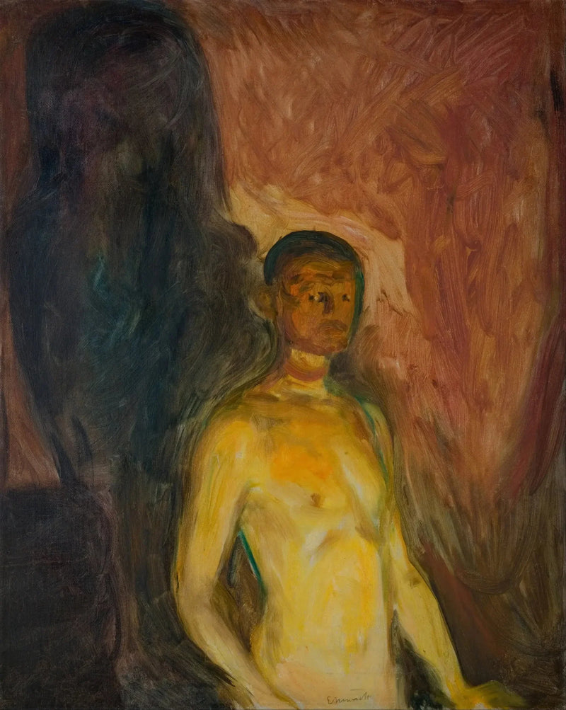 Selvbilde i helvete - Edvard Munch