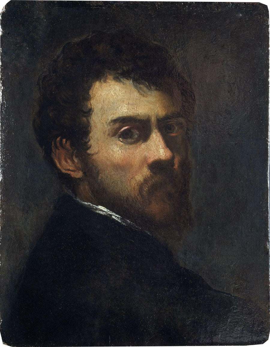 Selvportrett av en ung mann - Jacopo Tintoretto