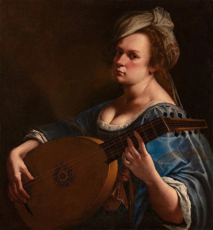 Selvportrett som lutspillende - Artemisia Gentileschi