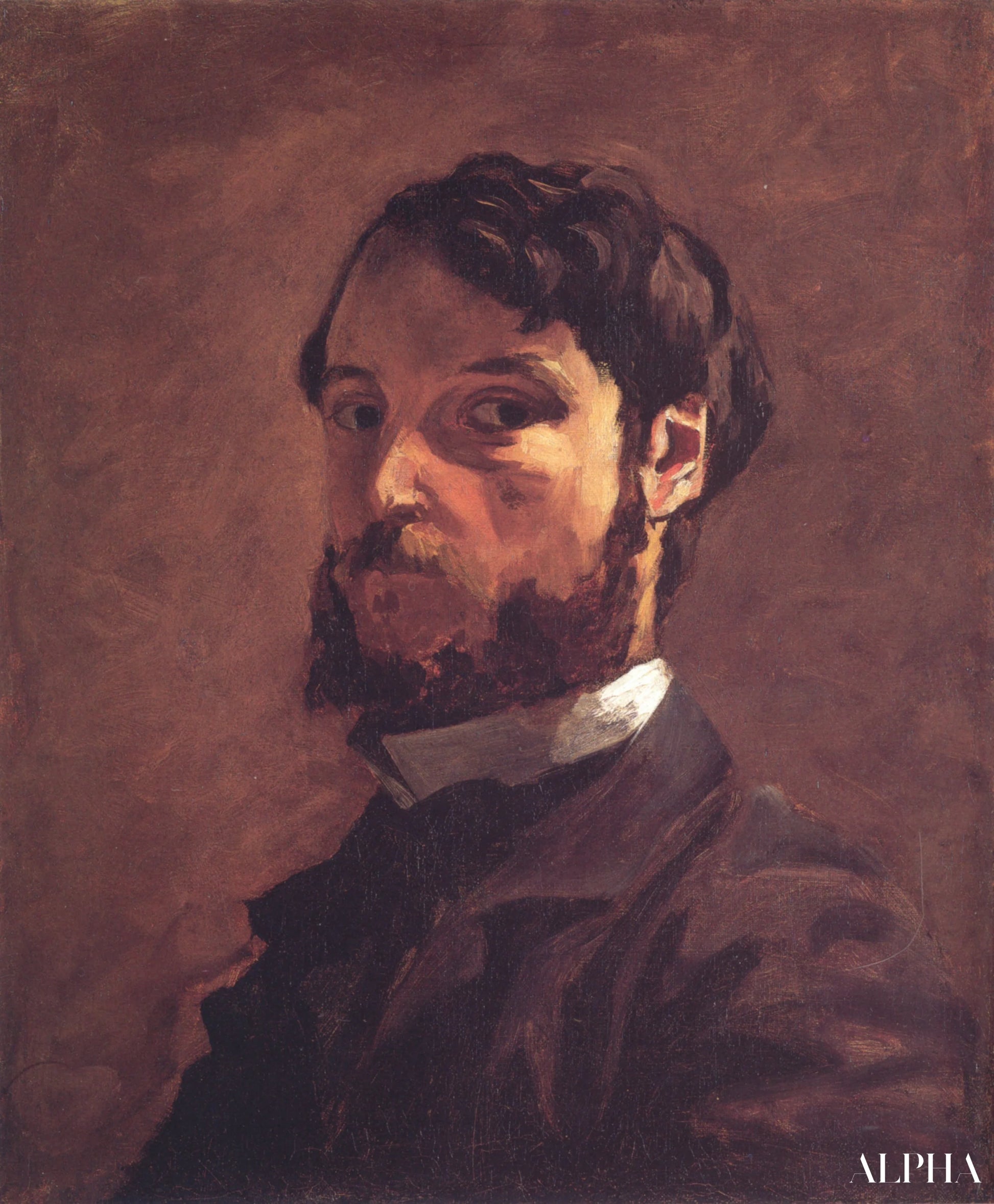 Selvportrett - Frédéric Bazille - Høykvalitets reproduksjoner av malerier og bilder