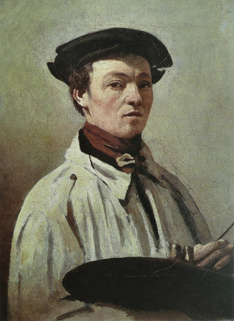 Selvportrett, paletten i hånden - Jean-Baptiste Camille Corot