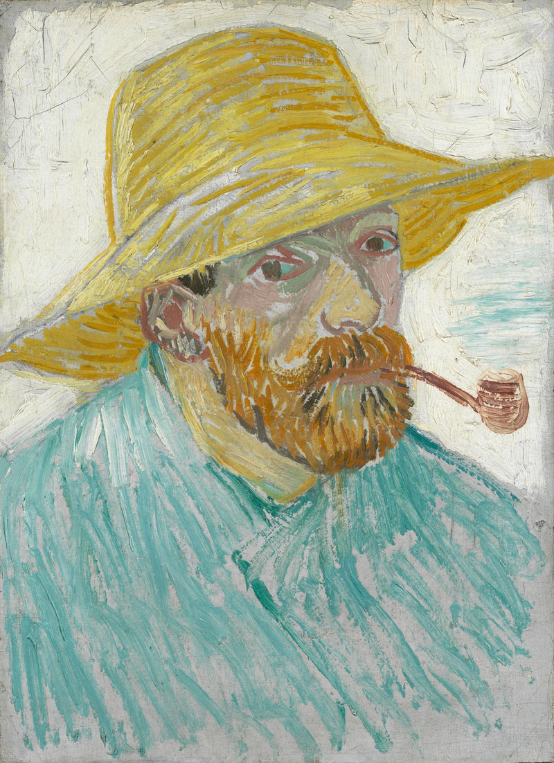 Selvbilde med pipe og stråhatt - Vincent van Gogh