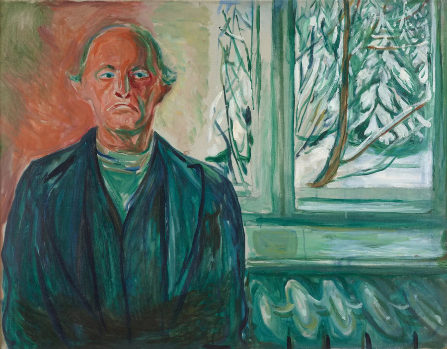 Selvportrett ved vinduet - Edvard Munch