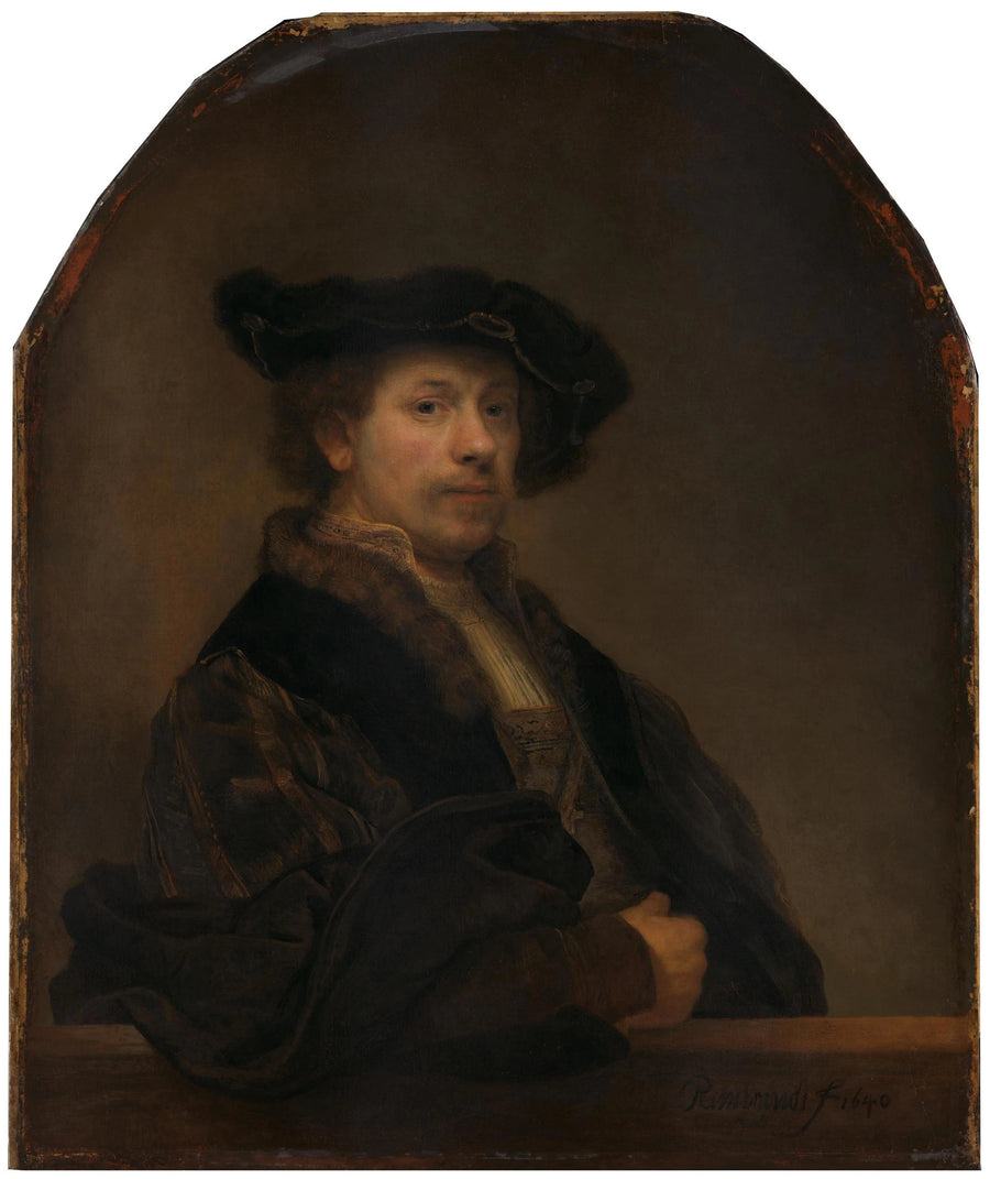 Rembrandt støttet mot en vinduskarm - Rembrandt