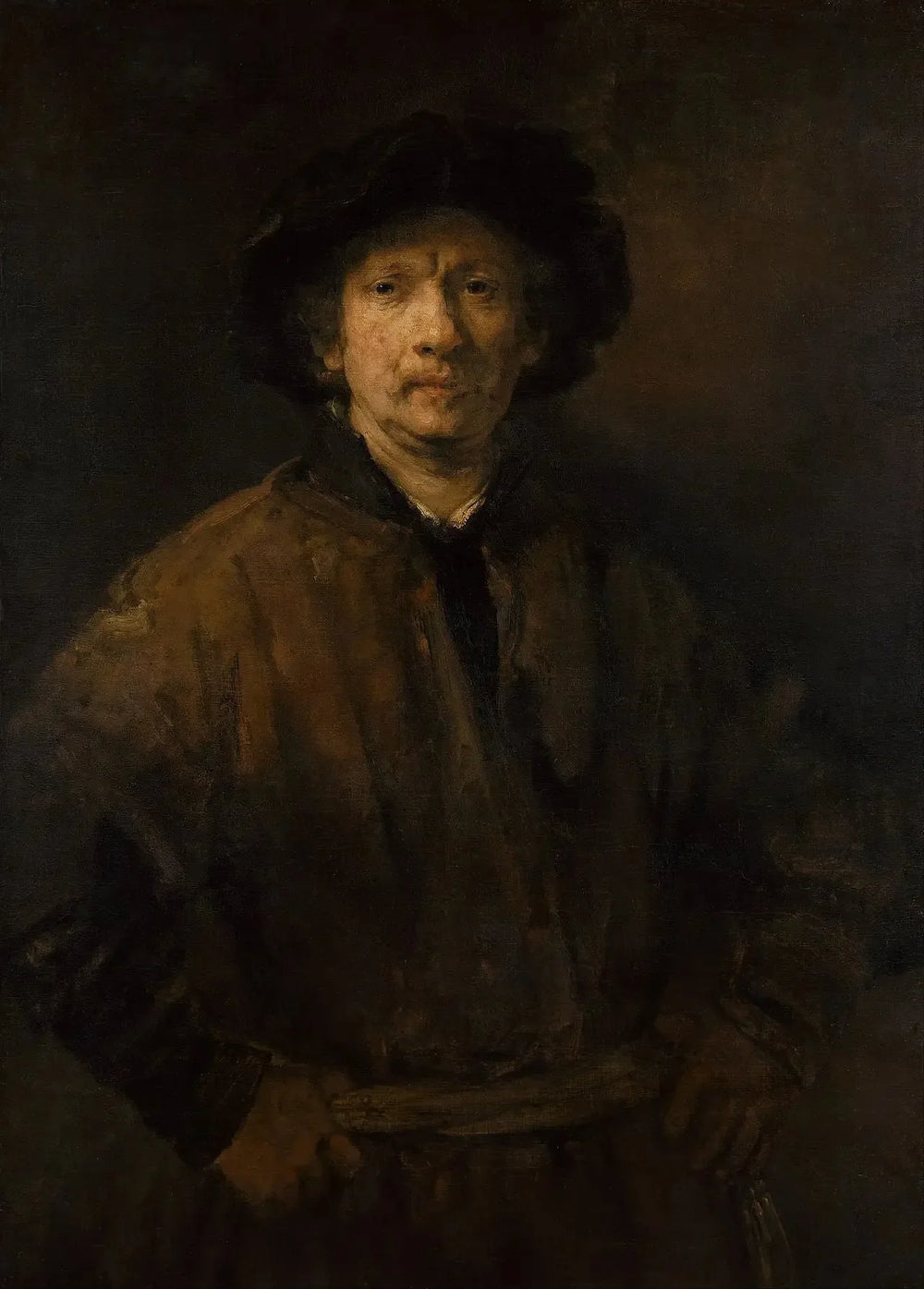 Autoportrait - Rembrandt image 1 copie peinte à la main à l’huile