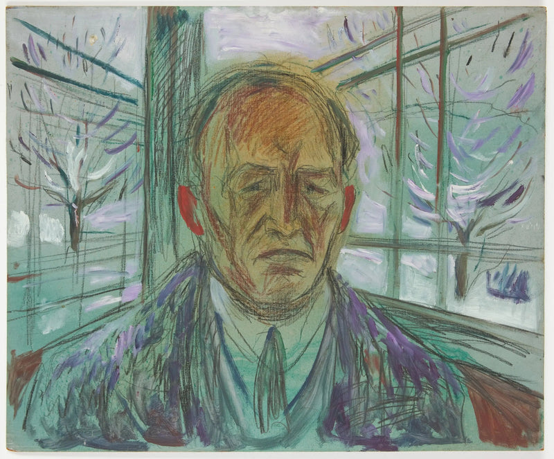 Selvportrett på verandaen - Edvard Munch