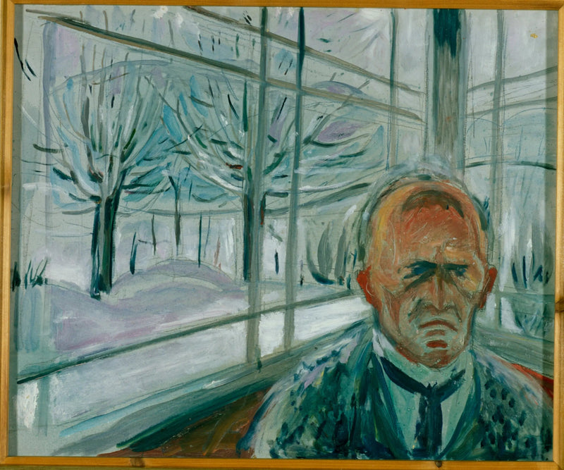 Selvportrett på verandaen - Edvard Munch