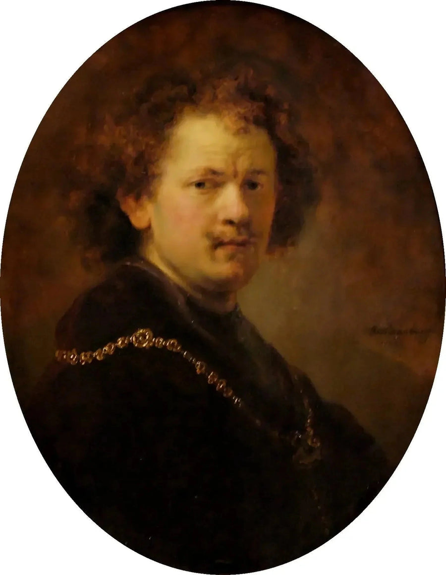 Portrett av kunstneren med bar hode - Rembrandt