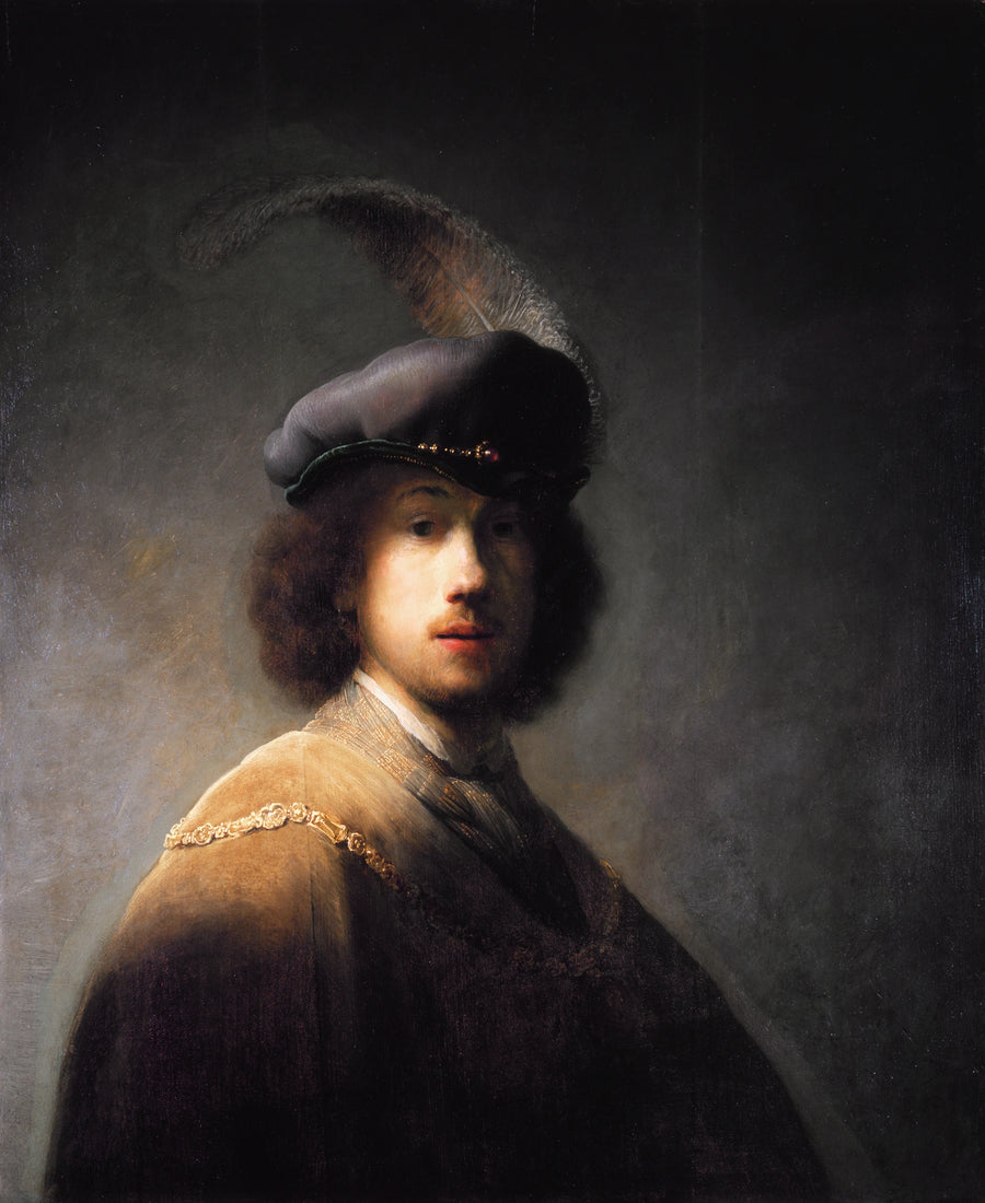 Selvportrett med fjærberet - Rembrandt