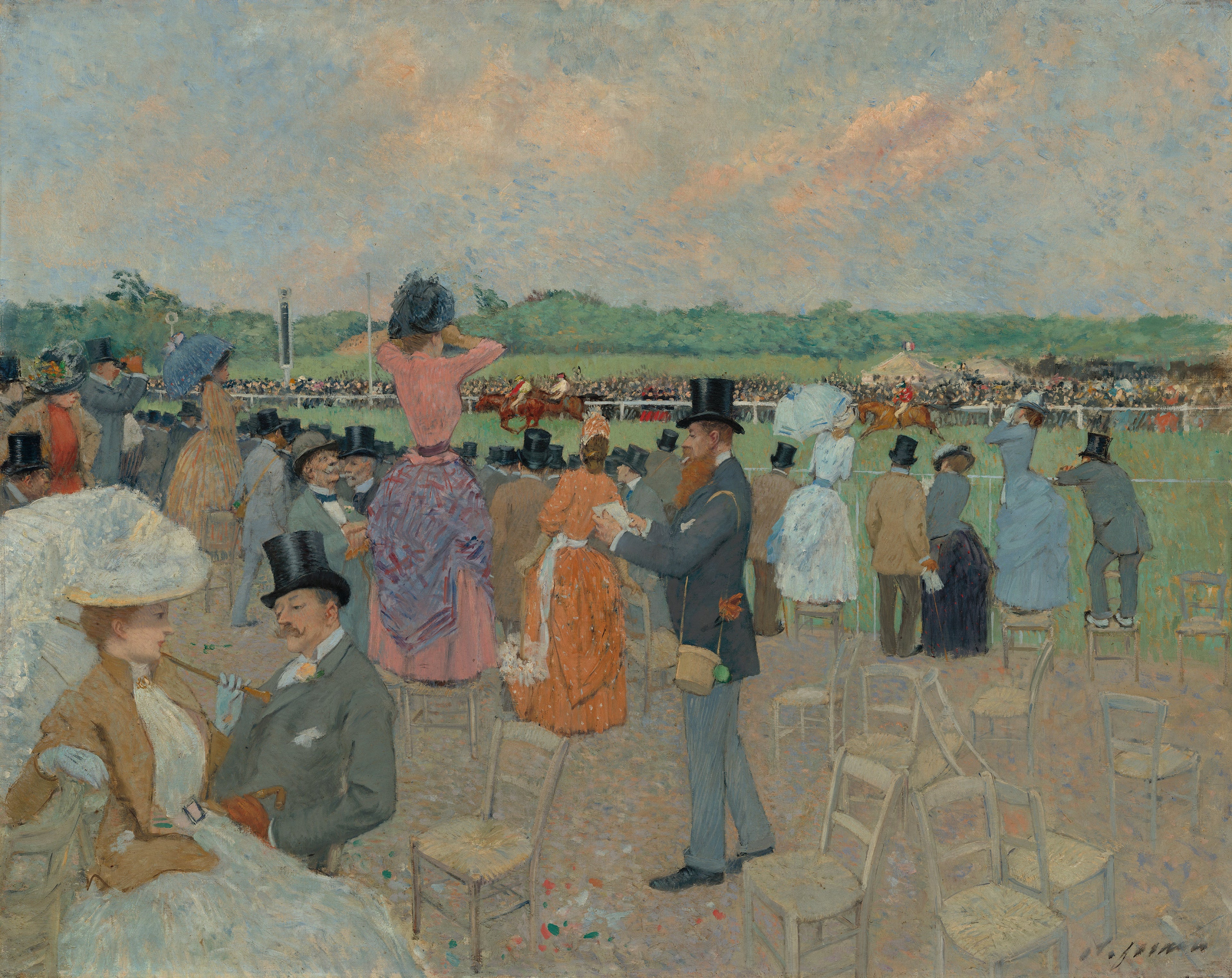 Aux Courses à Longchamp - Jean-Louis Forain - Alpha Reproduction