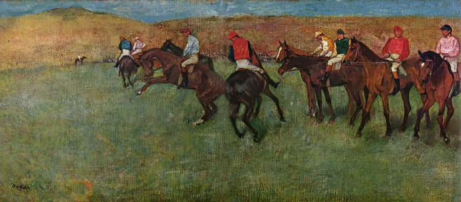 På hesteløpene: før avreise - Edgar Degas