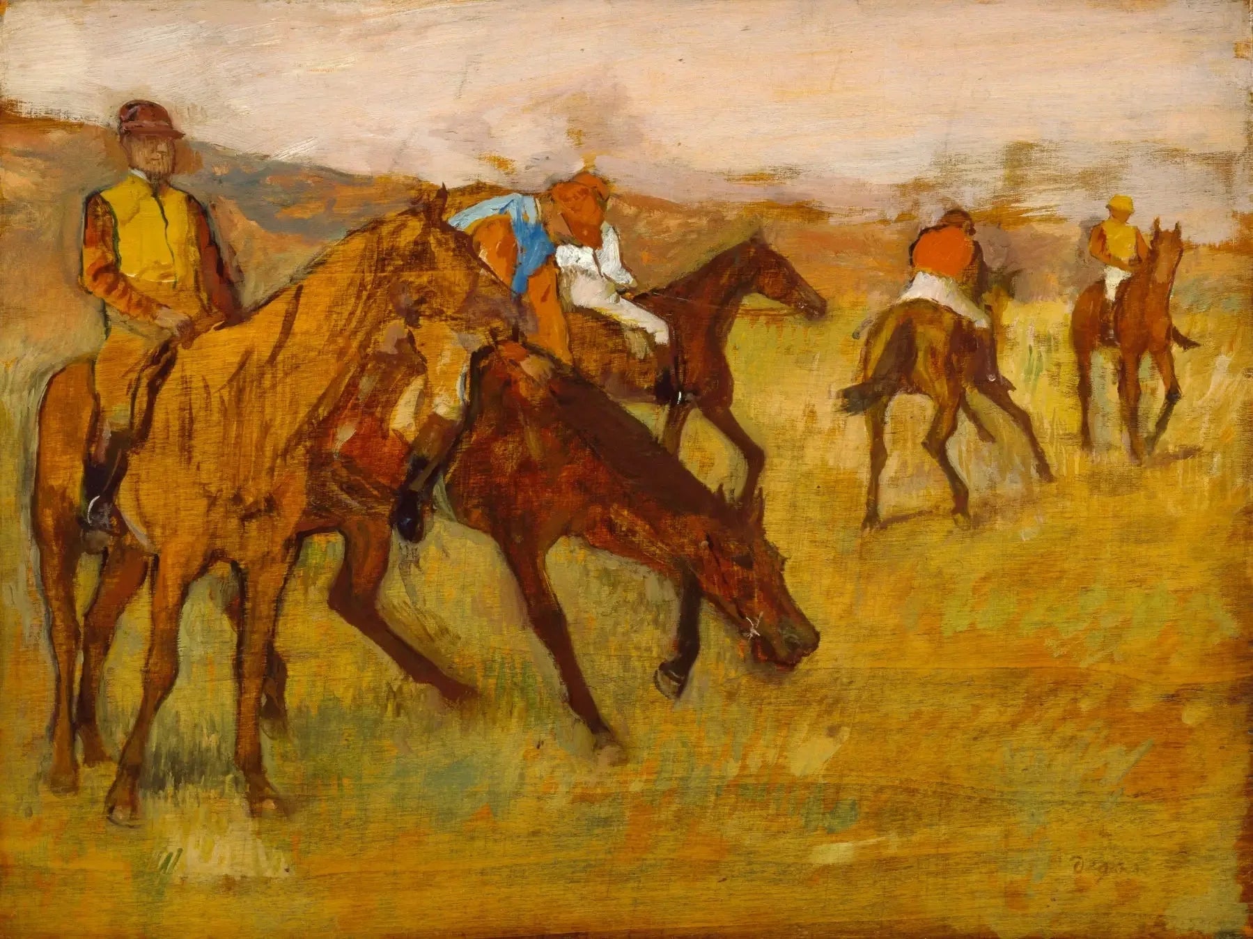 Avant la course - Edgar Degas image 1 reproduction d’œuvre d’art à l’huile