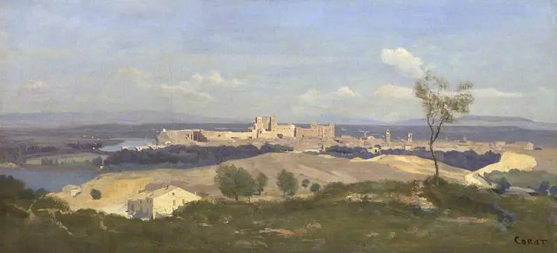 Avignon, utsikt over Viileneuve-lès-Avignon - Jean-Baptiste Camille Corot