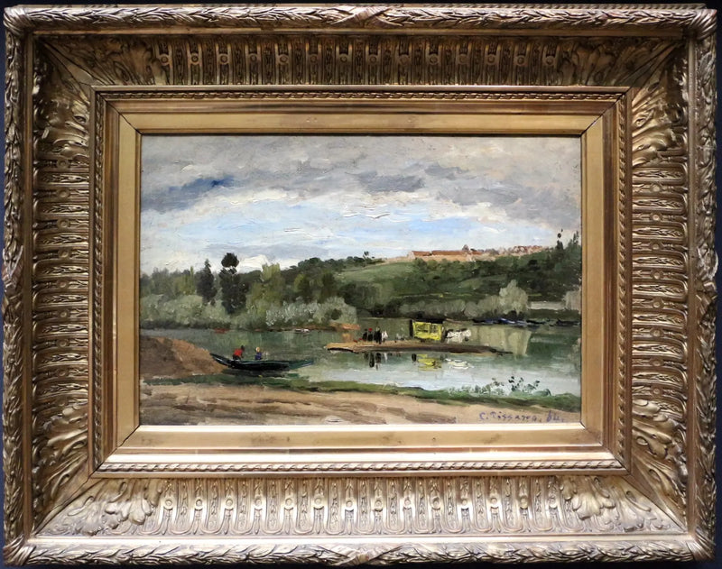 bac til Varenne-Saint-Hilaire - Camille Pissarro