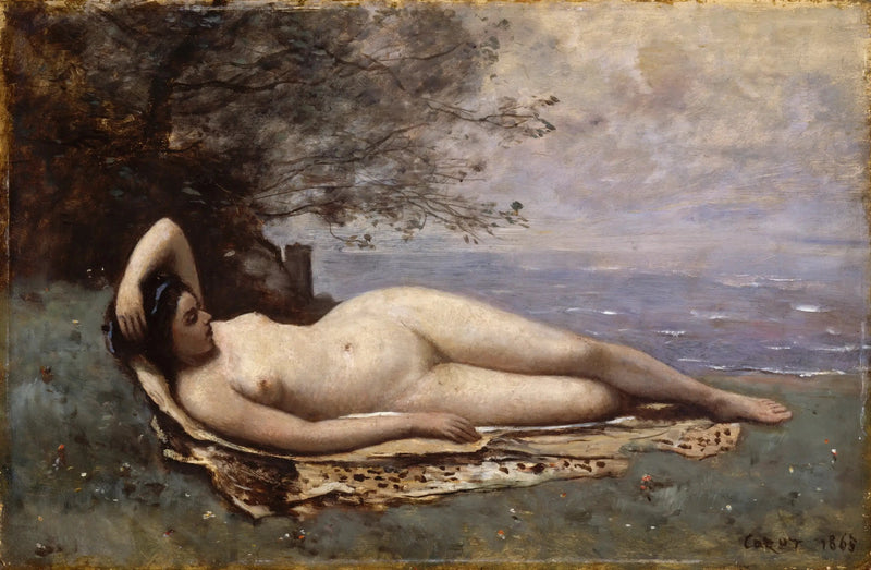 Bacchant ved sjøen - Jean-Baptiste Camille Corot