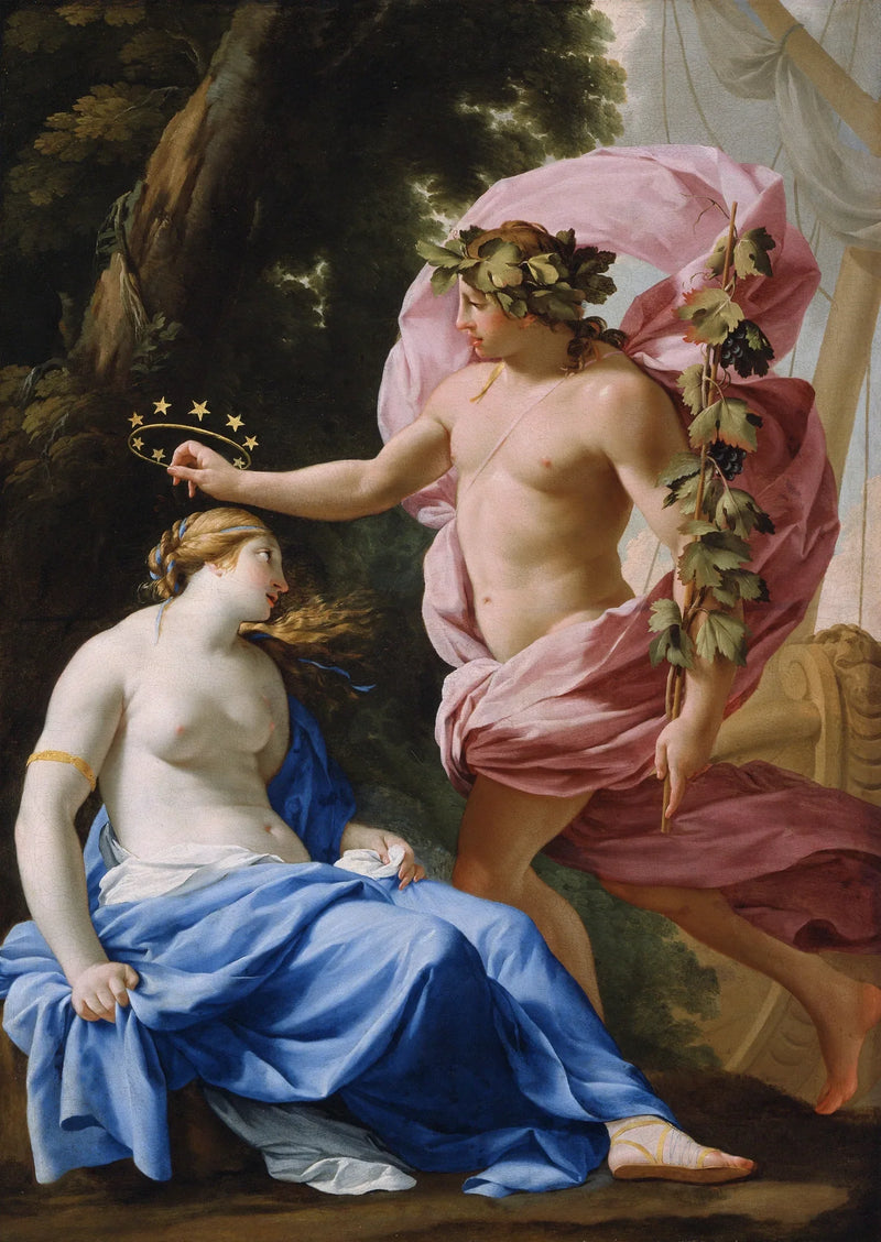 Bakkus og Ariadne - Eustache Le Sueur