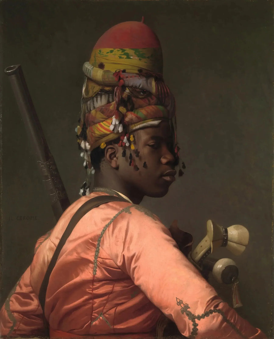 Bachi Bouzouk noir - Jean-Léon Gérôme image 1 reproduction artisanale de tableau