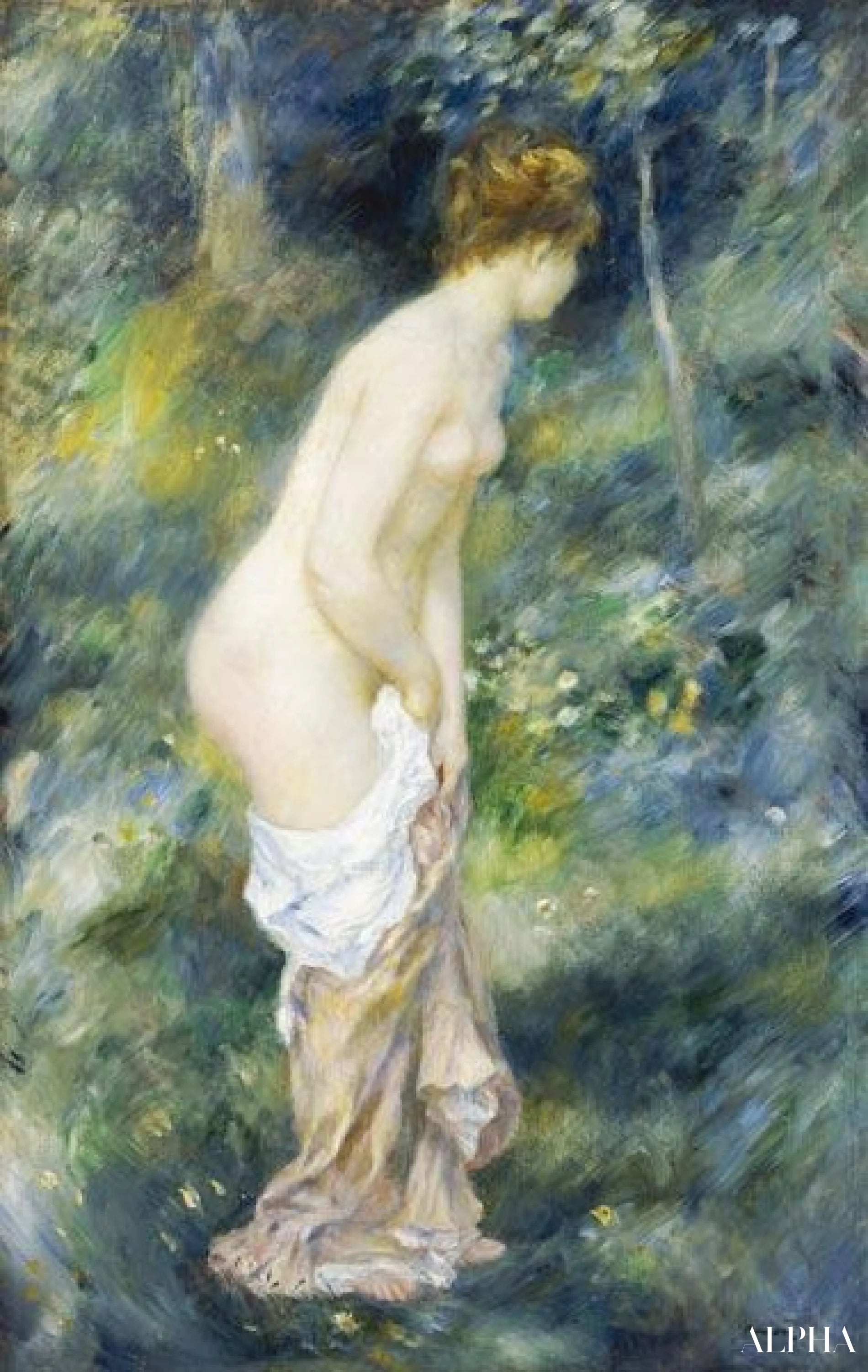 Stående badende - Pierre-Auguste Renoir - Høykvalitets reproduksjoner av malerier og bilder