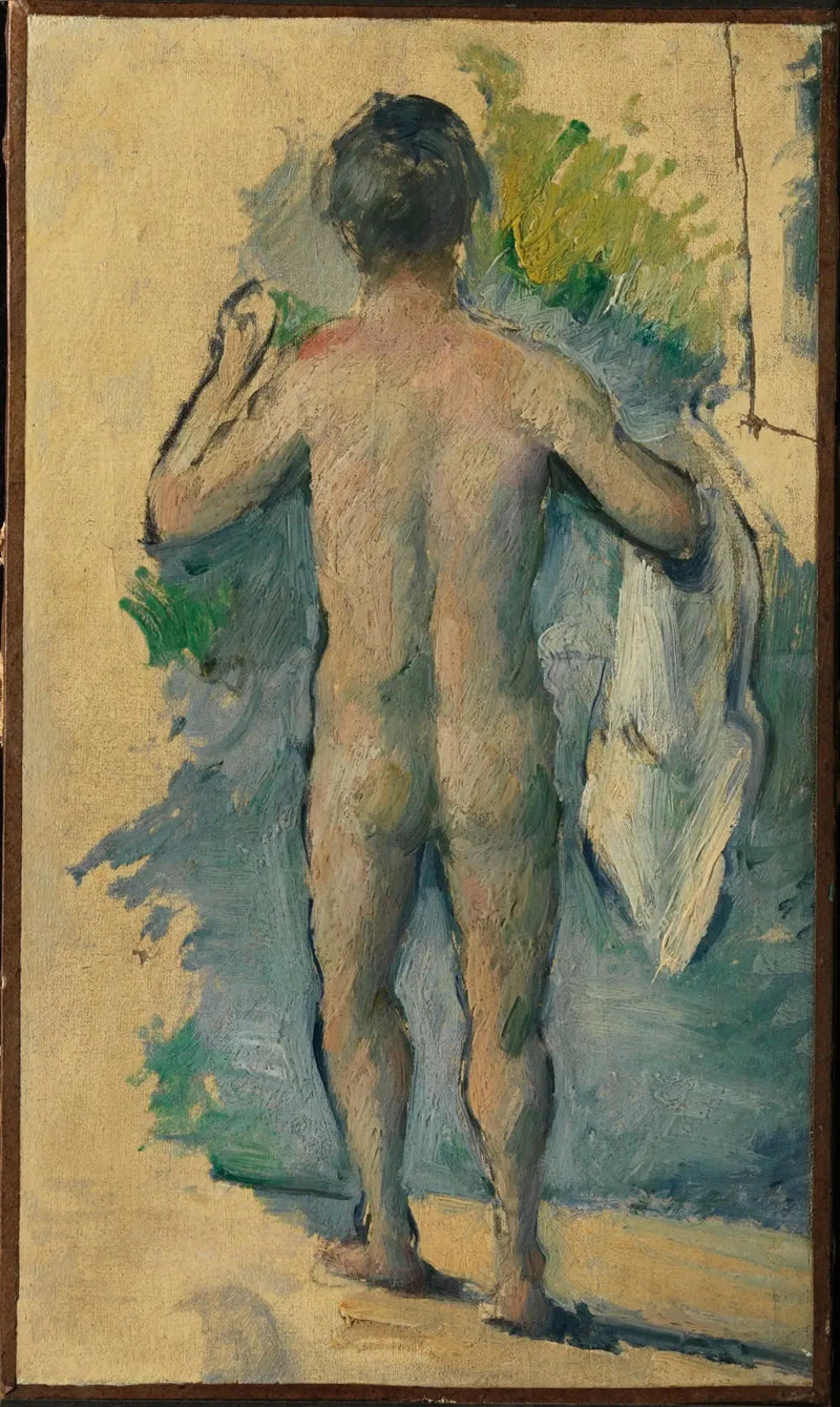 Stående bader, sett bakfra - Paul Cézanne