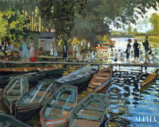 Baigneurs à la grenouillere - Claude Monet - Reproductions de tableaux et peintures haut de gamme