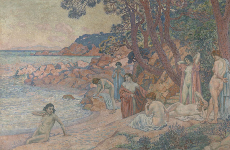 Badende ved Kapp Bénat - Théo van Rysselberghe