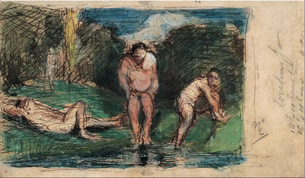 Baigneurs au repos - Paul Cézanne image 1 reproduction d’œuvre d’art à l’huile