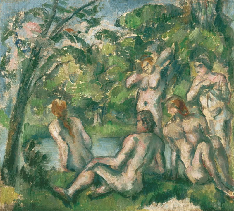 Badende menn og kvinner - Paul Cézanne