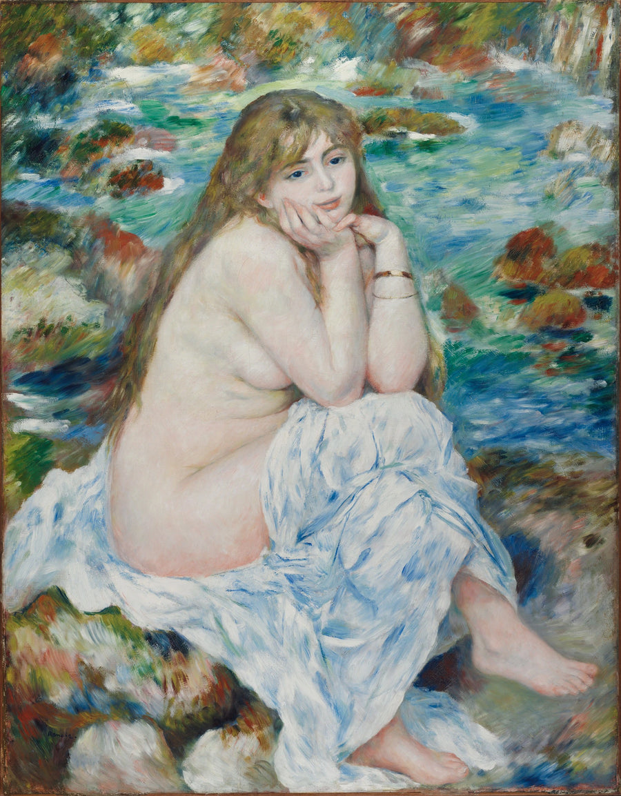Badende sittende - Pierre-Auguste Renoir
