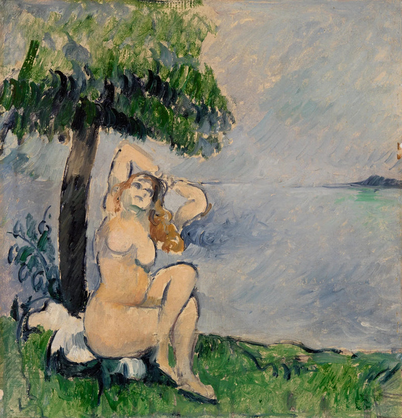 Badende ved sjøen - Paul Cézanne