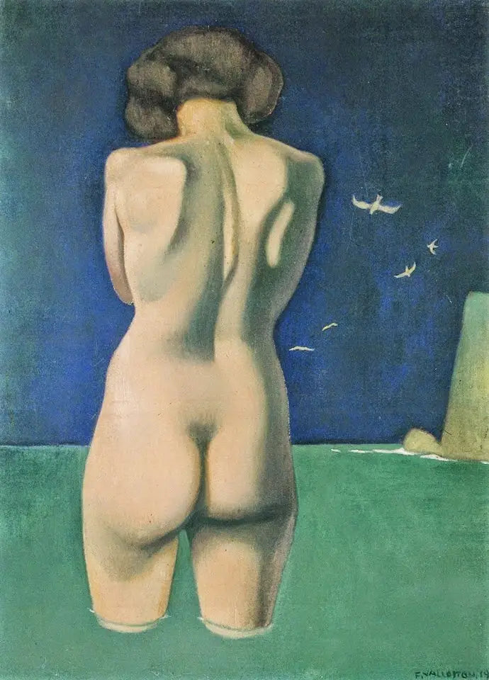Badende med fugler - Félix Vallotton

Source:
Baigneuse aux oiseaux - Félix Vallotton