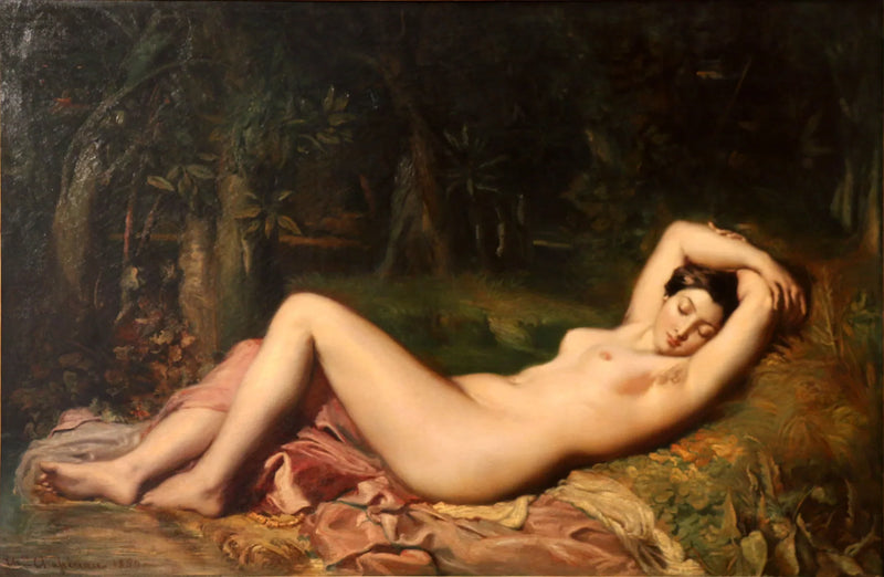 Sovende badende ved en kilde - Théodore Chassériau