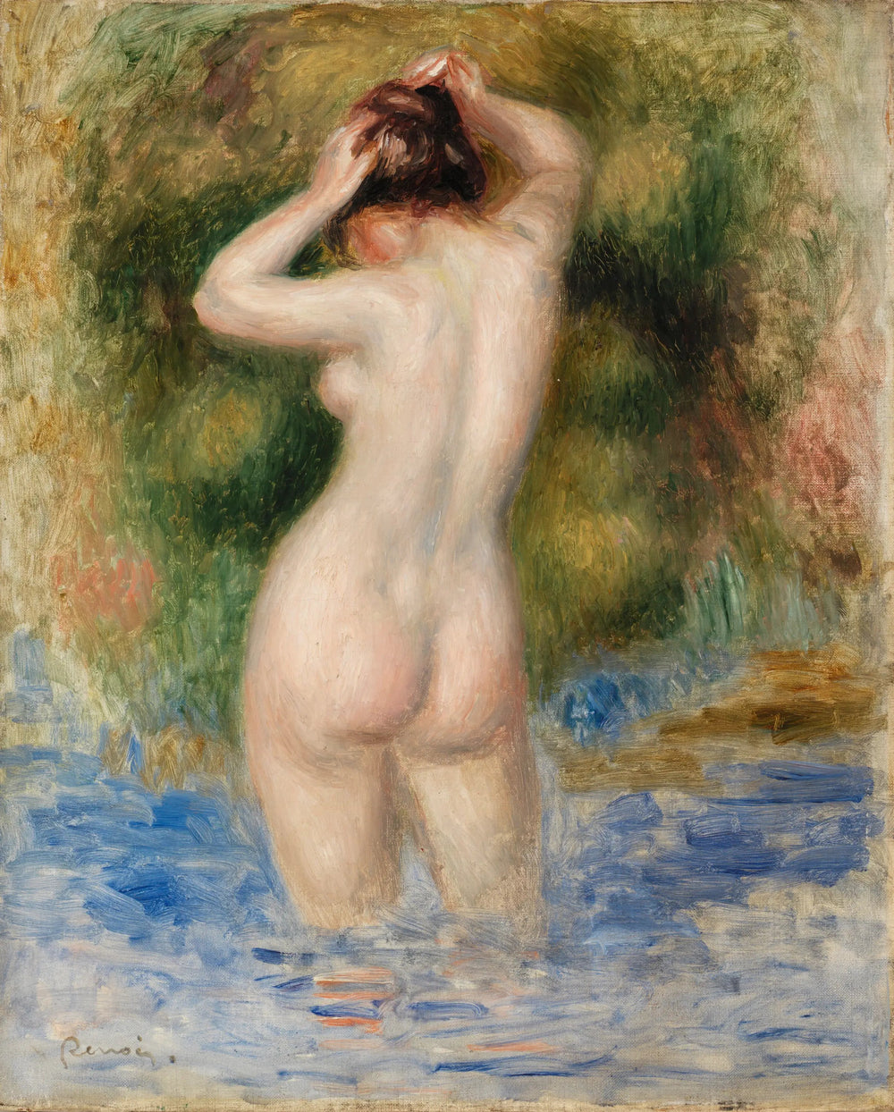 Baigneuse - Pierre-Auguste Renoir image 1 reproduction d’œuvre d’art à l’huile