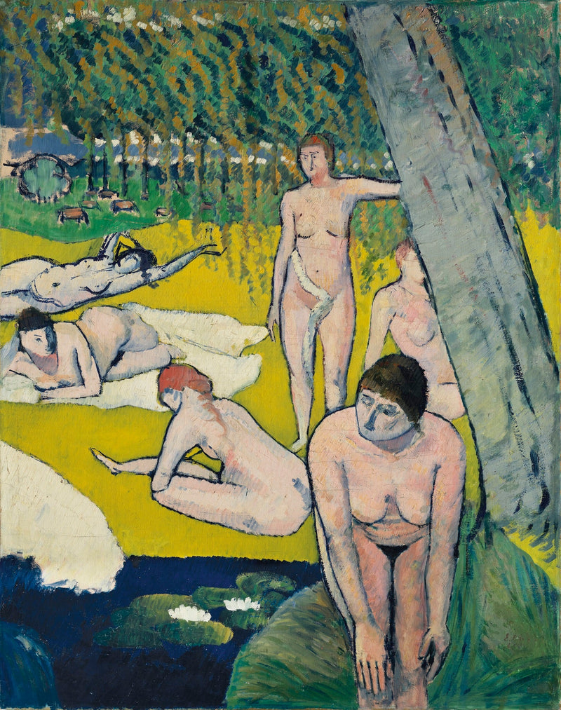 Badende med liljer - Émile Bernard