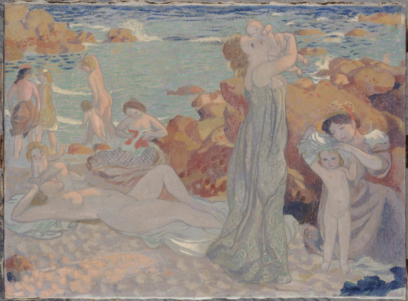 Badende kvinner, Pouldu-stranden - Maurice Denis