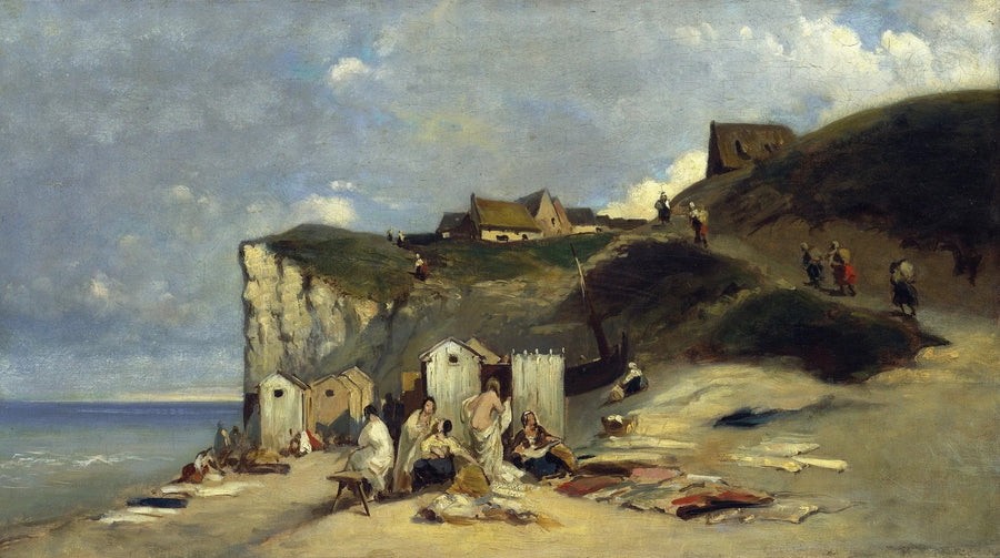 Kvinnebading i Dieppe I - Carl Spitzweg