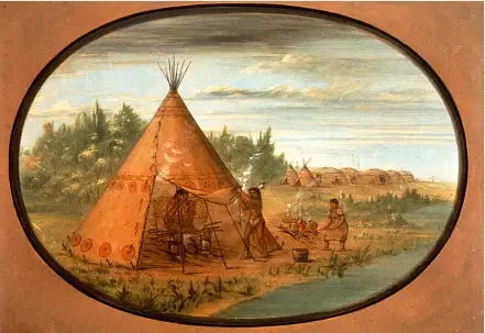 Dampbad - Minatarree - George Catlin

Source:
Bain de vapeur - Minatarree - George Catlin