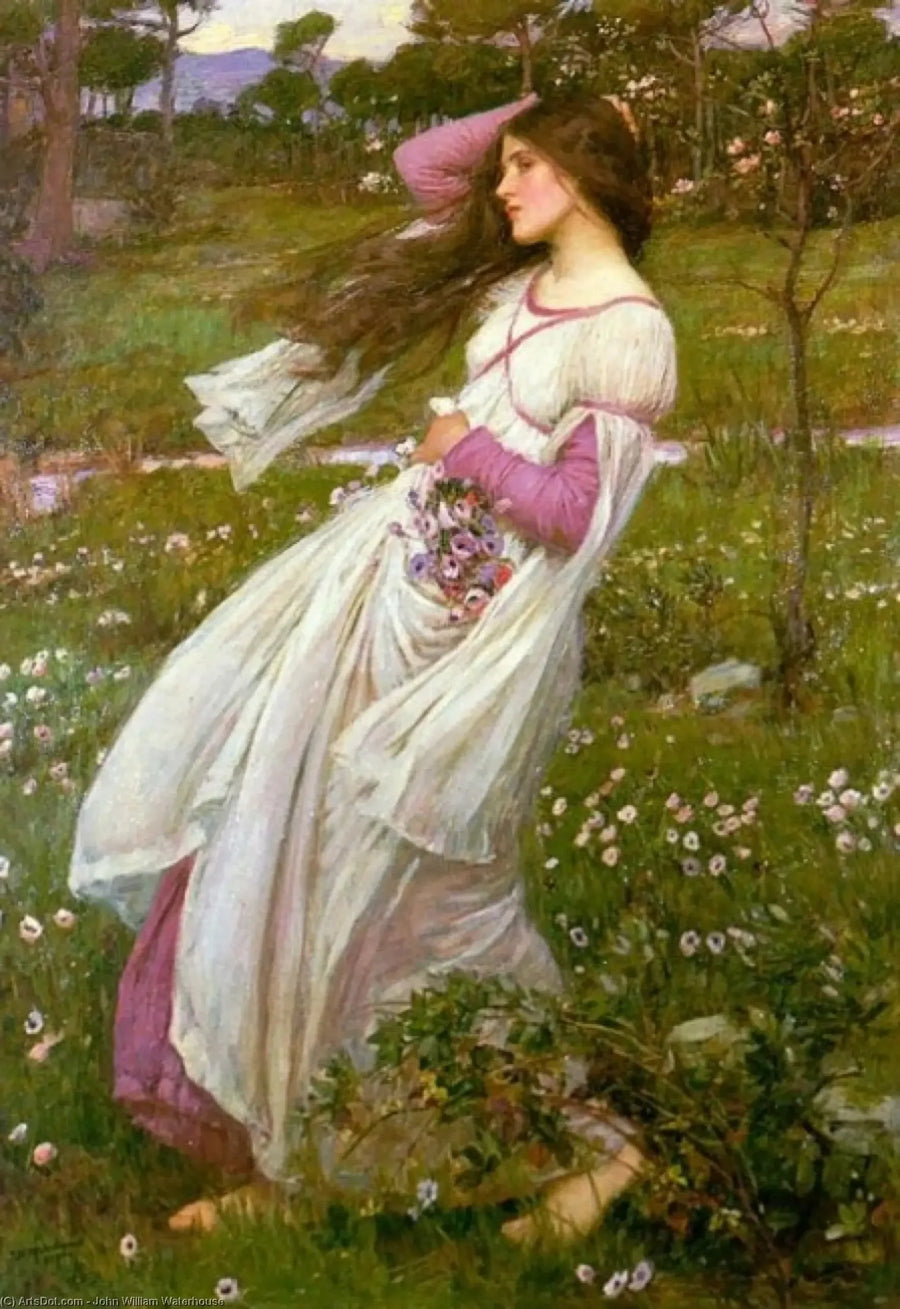 "Feid av vinden - John William Waterhouse"