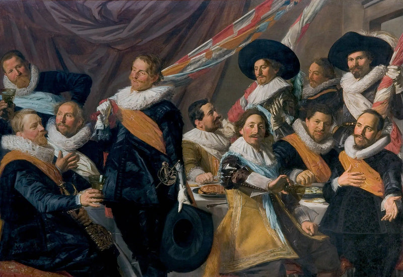 Bankett for offiserene i Saint-George bueskytterkorps, Haarlem 1627 - Frans Hals

Source:
Banquet des officiers du corps des archers de Saint-George, Haarlem 1627 - Frans Hals